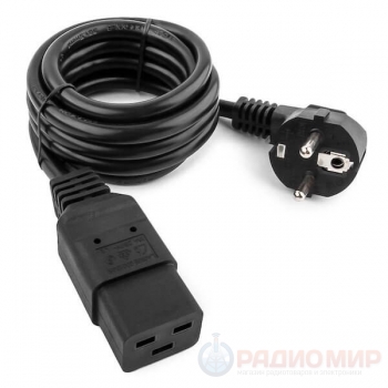 Кабель питания Cablexpert PC-186-C19 (Schuko–C19, 3×1.5 мм²)